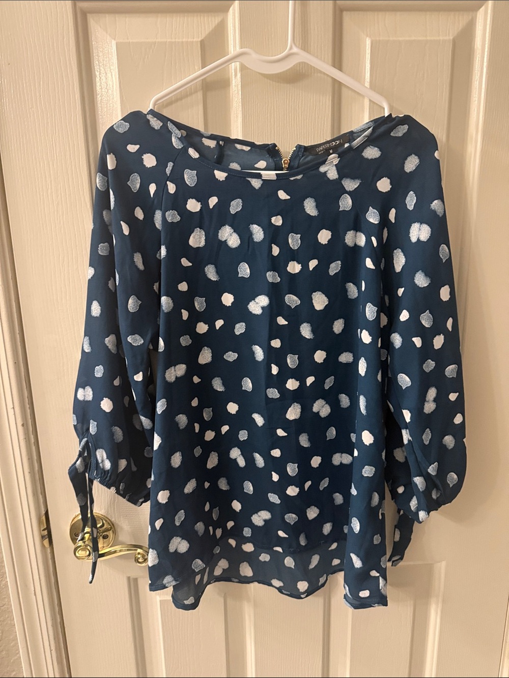 Papermoon Navy Blue Polka Dot Blouse